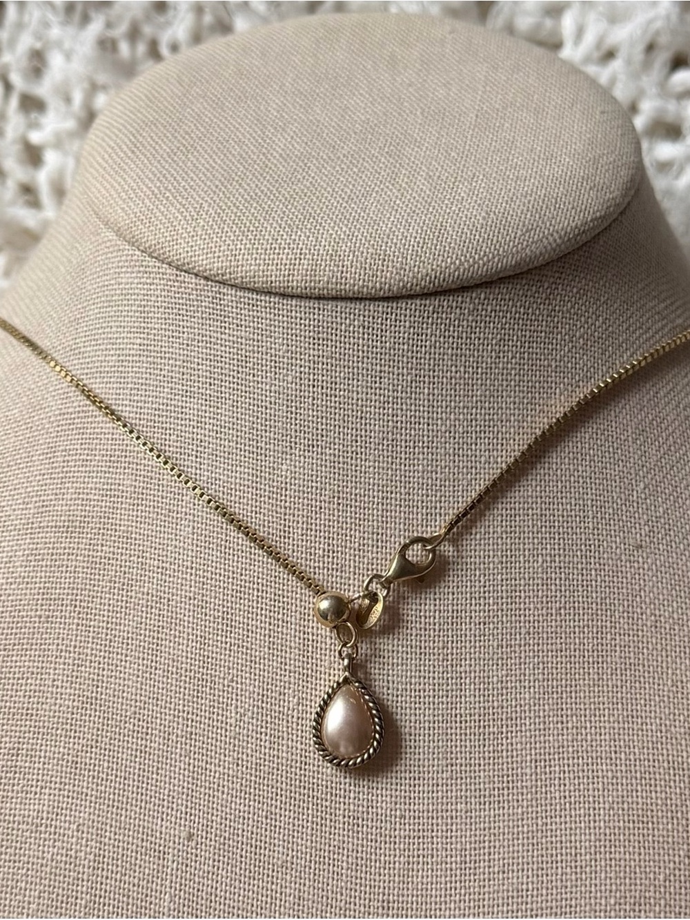 vintage gold 925 sterling silver adjustable dainty chain necklace - Picture 5 of 6